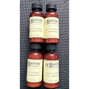C.O. Bigelow Body Lotion Lavender & Peppermint Formula Travel Size 1.35 oz (4PK)